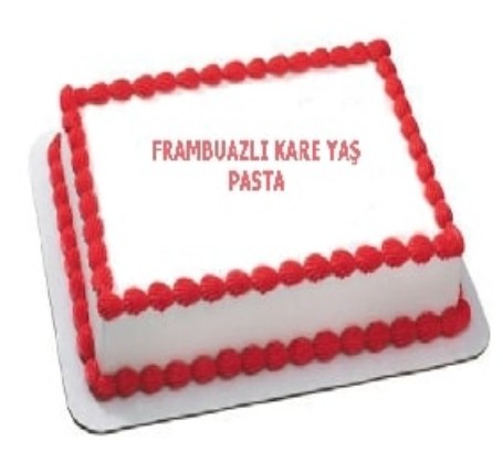 100 Kişilik Frambuazlı Yaş pasta doğal frambuaz taneleriyle dolu taze içerik.